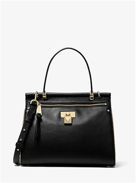 michael kors jasmine satchel|Jasmine Medium Leather Satchel .